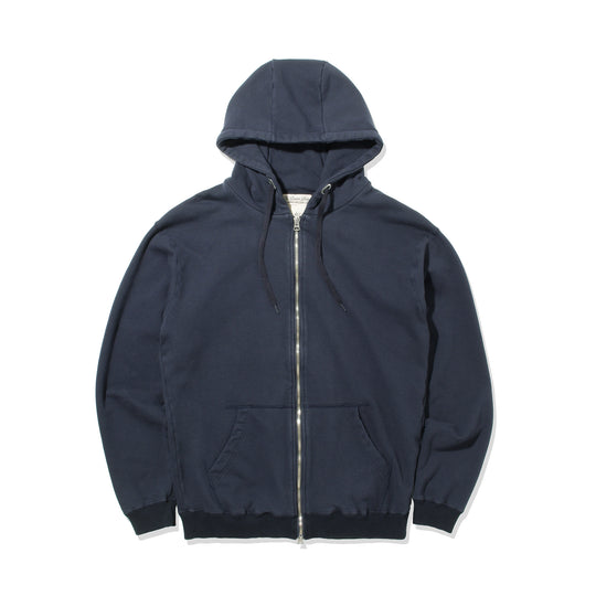 2026SS【干場別注】OW加工裏毛ZIPパーカ ネイビー