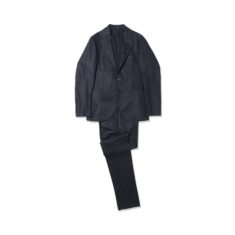 【干場別注】 チョークストライプスーツ ネイビー