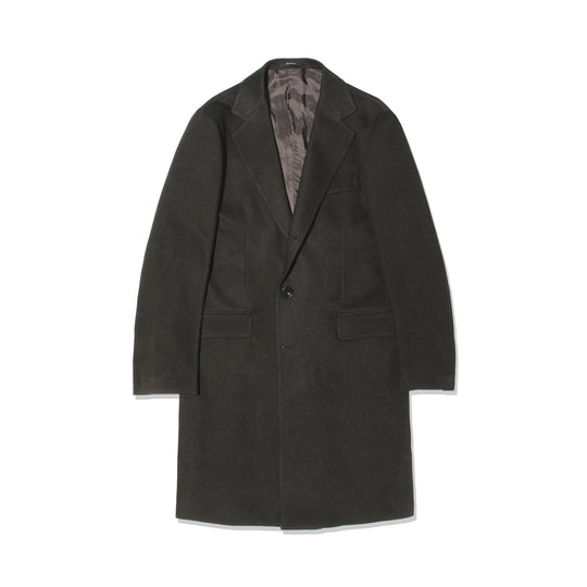 【干場別注】ストレッチカバートクロスチェスターコート ブラウン