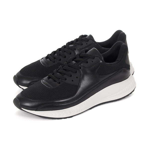 WHA-0001 レザースニーカー BLACK×WHITE