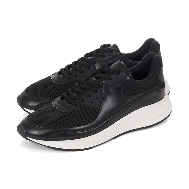 WHA-0001 レザースニーカー BLACK×WHITE