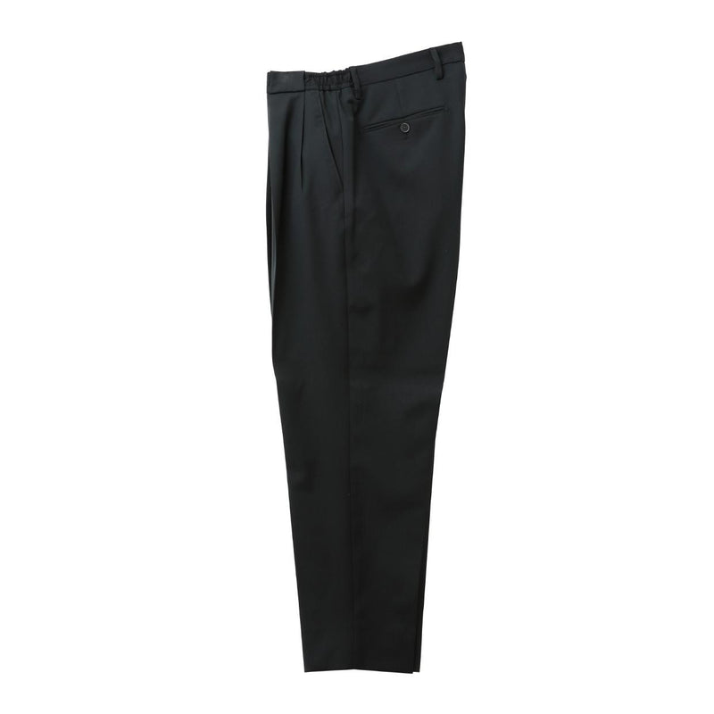 26SS PORTOBELLO ZIGNONE ウール ボックスプリーツ テーパードパンツ
