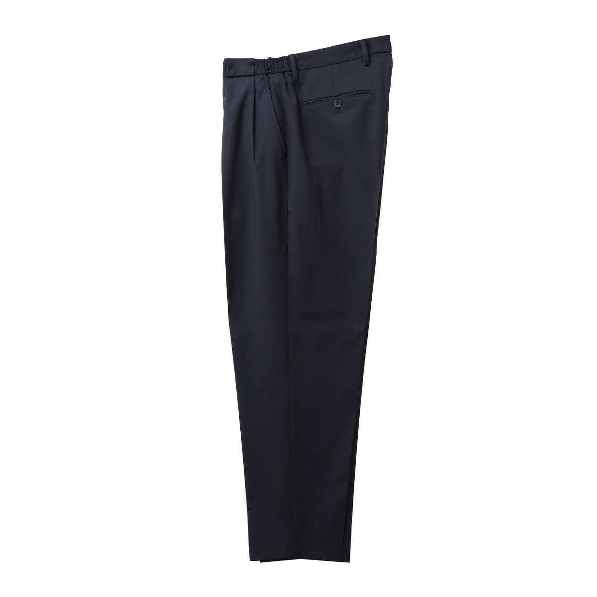 26SS PORTOBELLO ZIGNONE ウール ボックスプリーツ テーパードパンツ