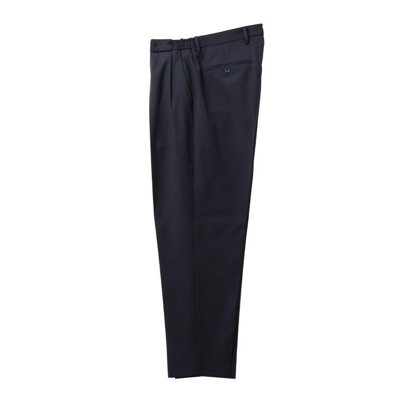 26SS PORTOBELLO ZIGNONE ウール ボックスプリーツ テーパードパンツ