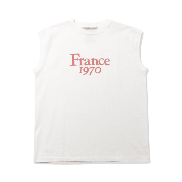 【MMW限定】LW加工14/-天竺N/S-T（France1970) オフホワイト