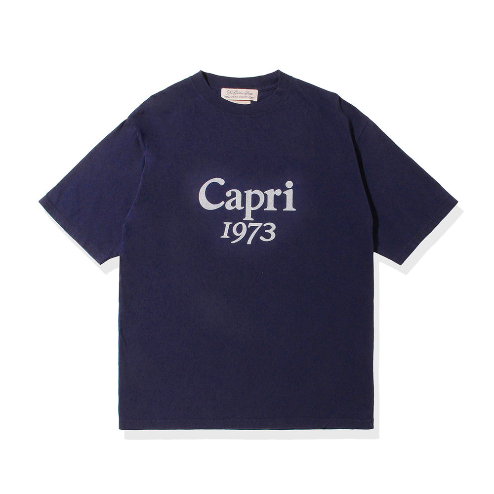 MMW限定】【干場別注】LW加工20/-天竺T（Capri1973) ネイビー
