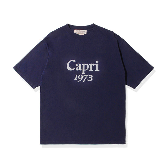 【MMW限定】【干場別注】LW加工20/-天竺T（Capri1973) ネイビー