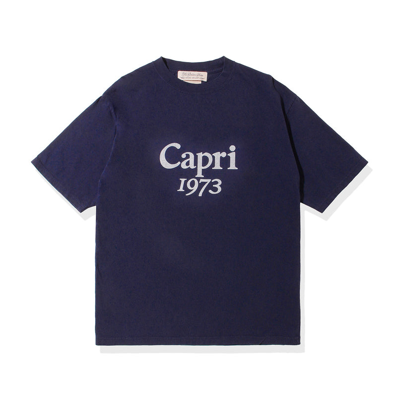 MMW限定】【干場別注】LW加工20/-天竺T（Capri1973) ネイビー