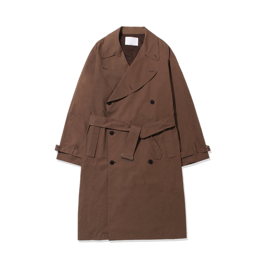 トレンチコート コットンリネン ブラウン