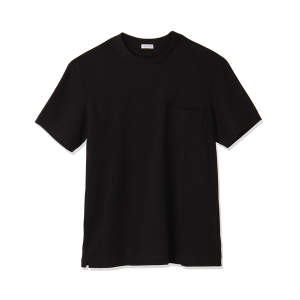 【リニューアルモデル】SUVIN PLATINUMテーラードポケットTシャツ ブラック