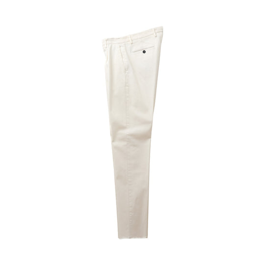 26AW BG07 コットンストレッチ ワンプリーツ テーパードパンツ ホワイト