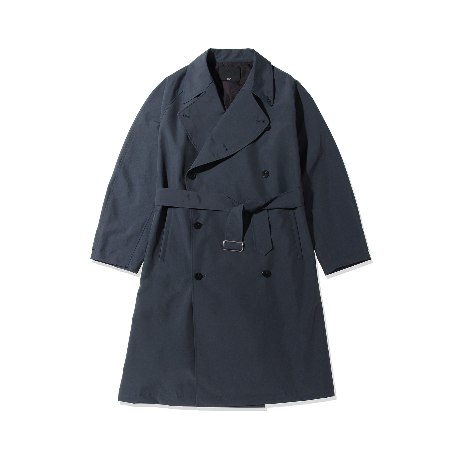 ES : S エス　トレンチコート ナイロン　ネイビー　干場 MMW限定販売】干場別注 トレンチコート ナイロン – MINIMAL WARDROBE