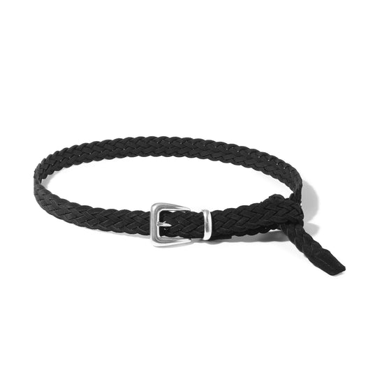 【干場リクエストモデル】 スエード メッシュベルト ブラック