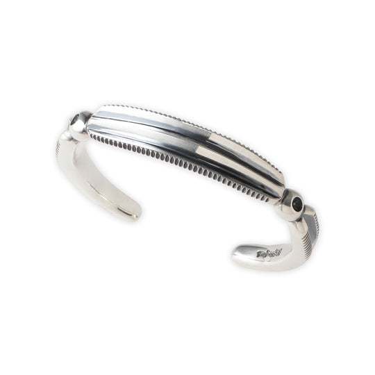Flat top feather Bangle