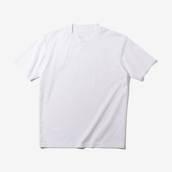 シルケット クルーネックTシャツ（スリムFIT）035_WW スノーホワイト