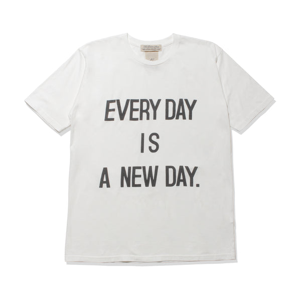 【干場別注】20/-.天竺T（A NEW DAY) ホワイト