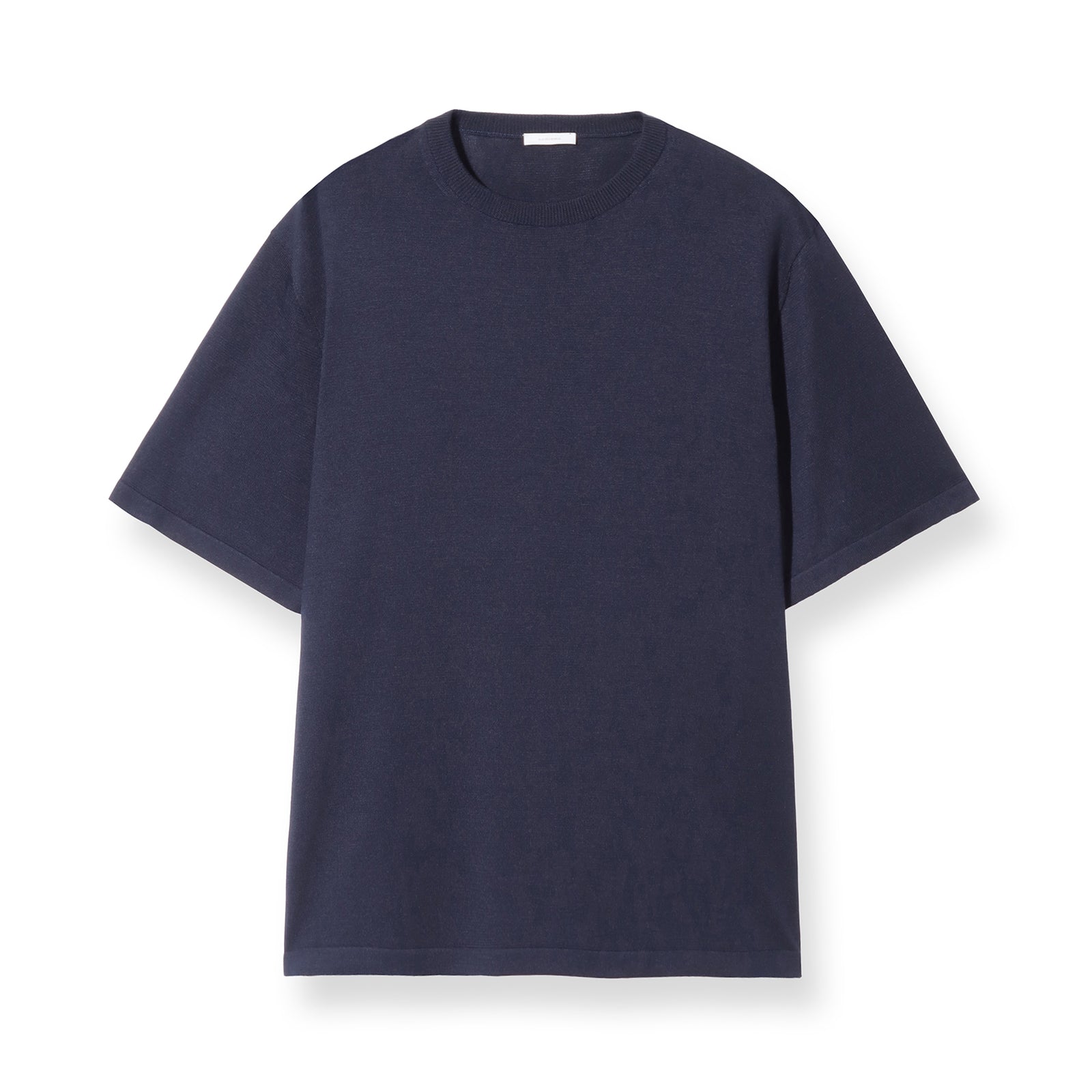 14ゲージウォッシャブルシルク ニットTシャツ ネイビー – MINIMAL WARDROBE