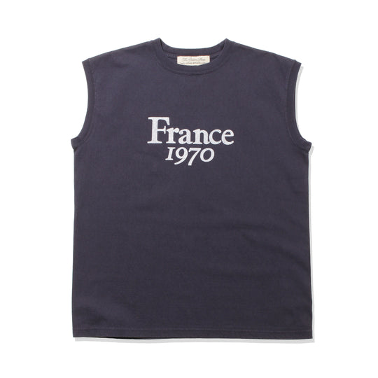 【MMW限定】LW加工14/-天竺N/S-T（France1970) ネイビー