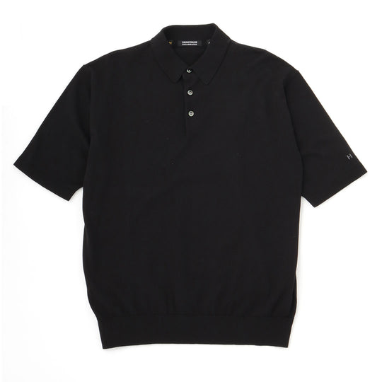 【干場義雅×DRESSTERIOR】ニットポロシャツ ブラック