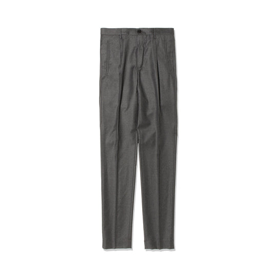 テーパードフィット1プリーツパンツ  ミディアムグレー