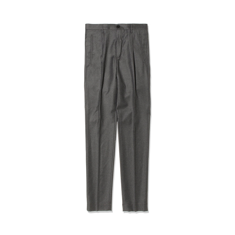 テーパードフィット1プリーツパンツ ミディアムグレー – MINIMAL