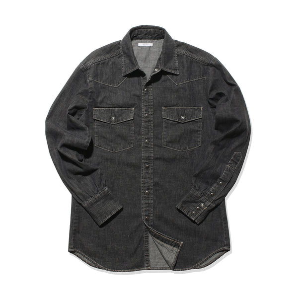 【干場別注】VINTAGE BLACK DENIM WESTERN SHIRTS