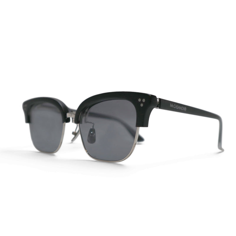 FIXER × Mr.CASANOVA / RAVEN サングラス MATTE BLACK x SILVER