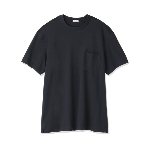 【リニューアルモデル】SUVIN PLATINUMテーラードポケットTシャツ ネイビー