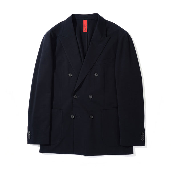 Air-Dense Cotton Jersey ダブル6Bテーラードジャケット コスモネイビー