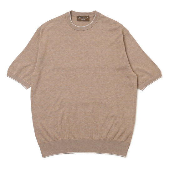 クルーネックニット ライトブラウン