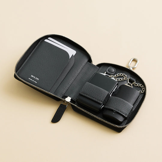 Key Case W Wキーケース 110 ブラック＆グレー