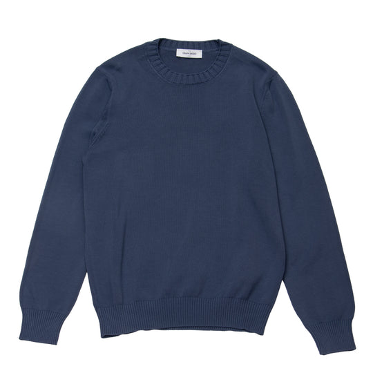 8G ソフトコットン リブ クルーネック L/SLV ネイビー