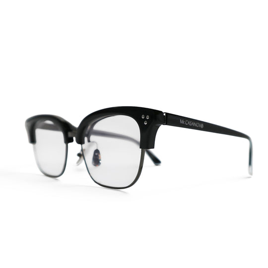 FIXER × Mr.CASANOVA / RAVEN サングラス BLACK x GUN METAL BLACK / LIGHT GRAY LENS