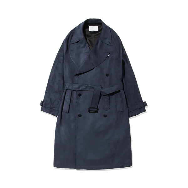 トレンチコート フェイクスエード ネイビー – MINIMAL WARDROBE