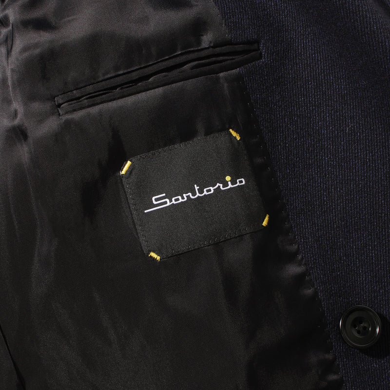 【干場別注】ストレッチカバートクロスダブルチェスターコート ネイビー