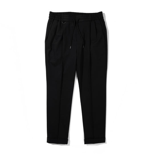Duplex Cotton  Jersey トラベル スマートラウンジテーパードパンツ コンフォートフィット ブラック