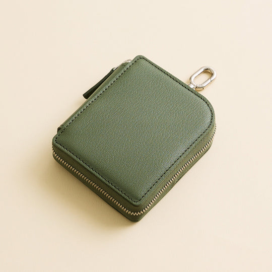 Key Case W Wキーケース 110 オリーブ＆グレー