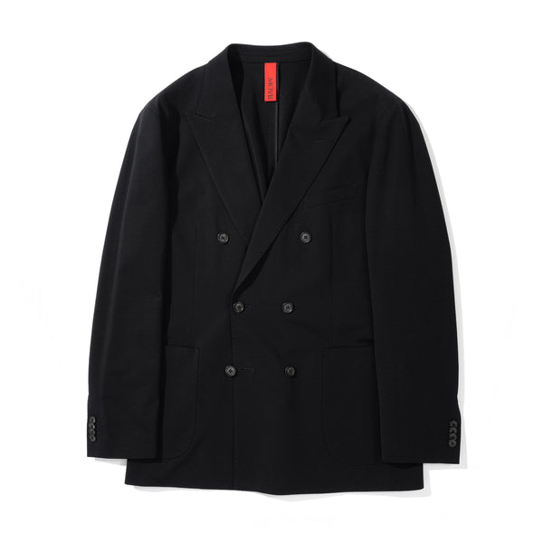 Air-Dense Cotton Jersey ダブル6Bテーラードジャケット ブラック