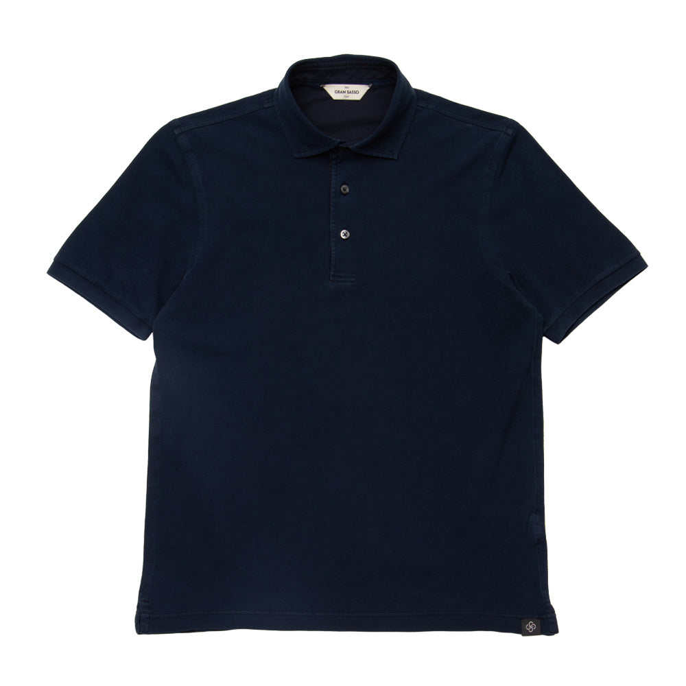 鹿の子 製品染め ポロシャツ S/SLV ネイビー – MINIMAL WARDROBE