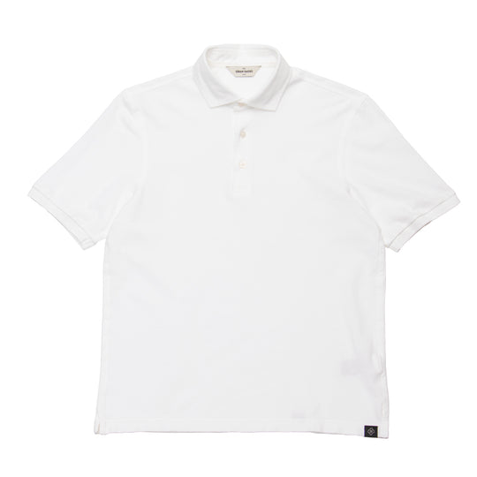 鹿の子 製品染め ポロシャツ S/SLV ホワイト