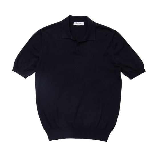 12G ソフトコットン スキッパー S/SLV ネイビー