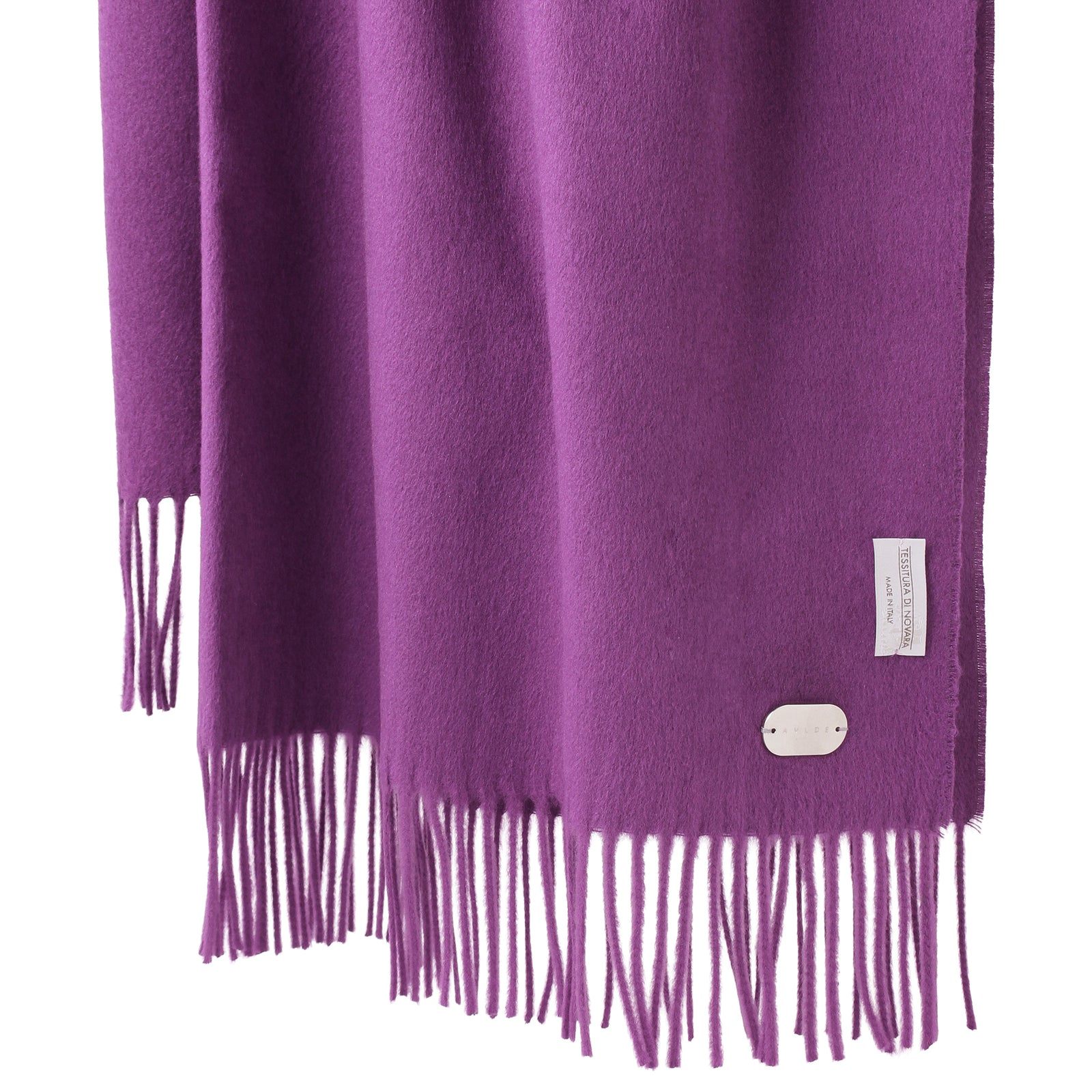 干場別注カラー】100%シルクストール パープル TESSITURA DI NOVARA製