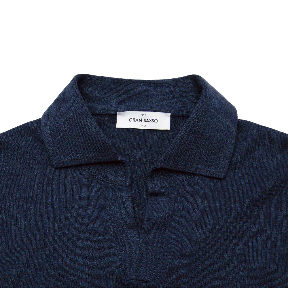 25ss BAFY スキッパーメッシュニットポロ　コットンリネン　クラシコ AZUL BY MOUSSY | メッシュスキッパーポロシャツ (ニット ) |SHEL'TTER