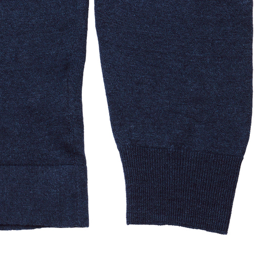 リネンコットン スキッパー L/SLV ネイビー