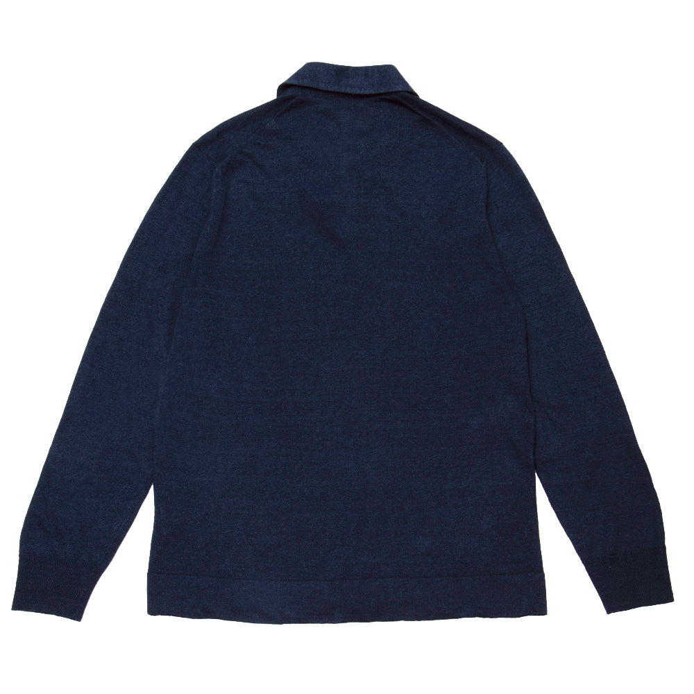 リネンコットン スキッパー L/SLV ネイビー – MINIMAL WARDROBE