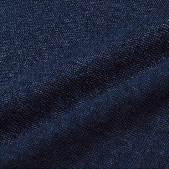 リネンコットン スキッパー L/SLV ネイビー