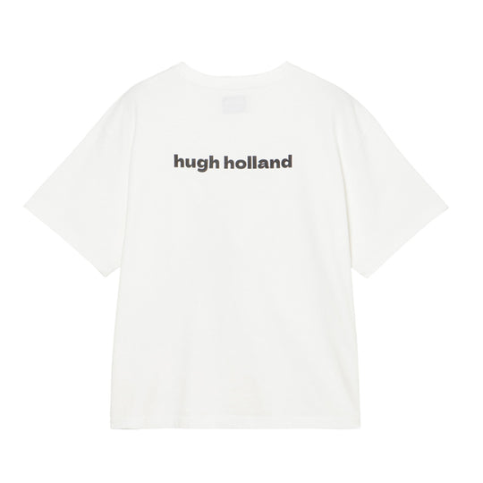 ＜HUGH HOLLANDコラボレーション＞ユニセックス Ｔシャツ ”Down On The Corner (Balboa Beach, 1975)”  ホワイト