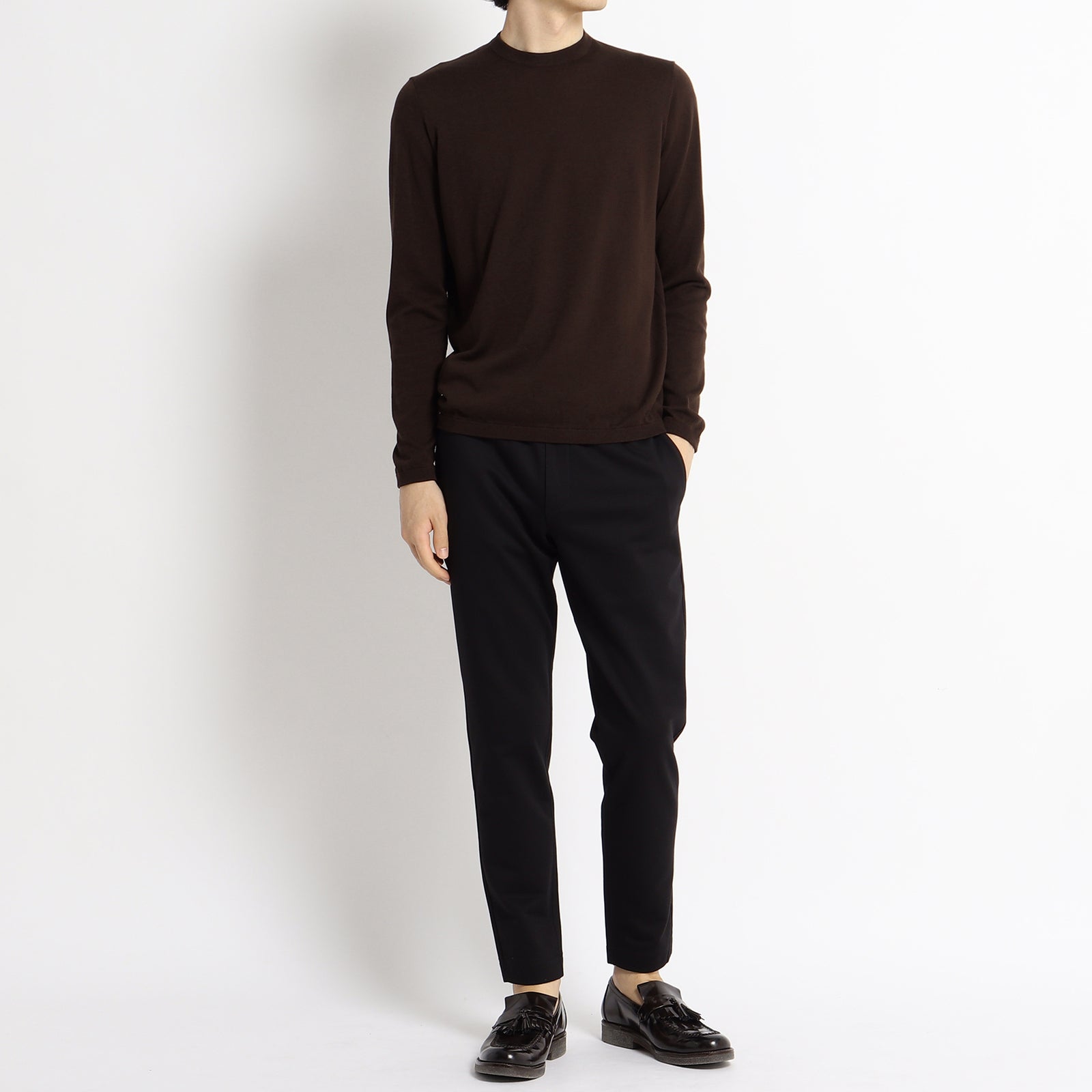 SUVIN PLATINUM クルーネックニット オーク – MINIMAL WARDROBE