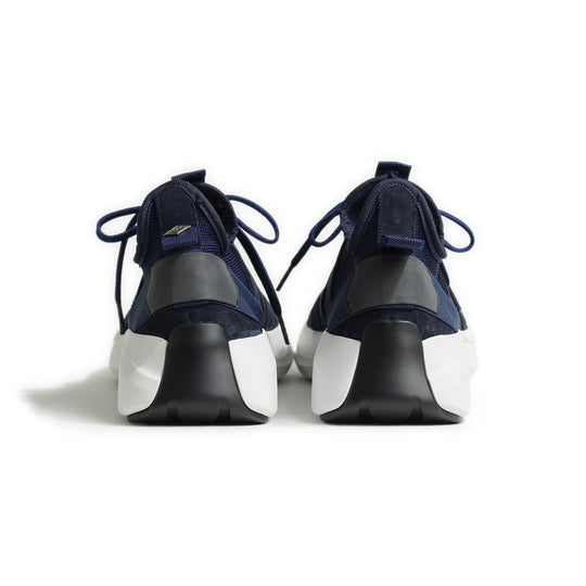 【菅原靴店別注】WH ダブルエイチ ニット スニーカー WH-0124S ネイビー