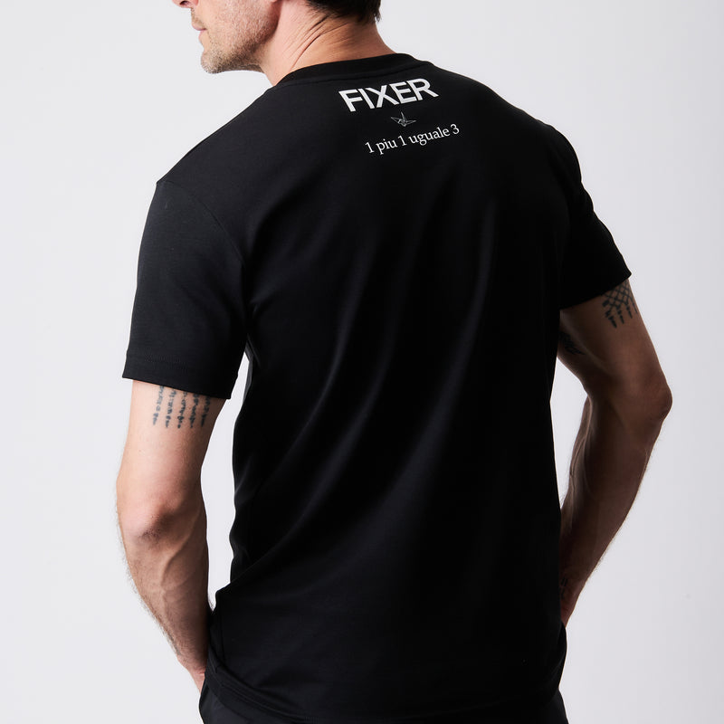 1PIU1UGUALE3 × FIXER<br>PREMIUM SMOOTH Tシャツ ブラック